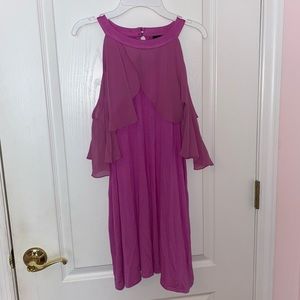 NWT Lane Bryant Mauve Cold Shoulder Ruffle Blouse